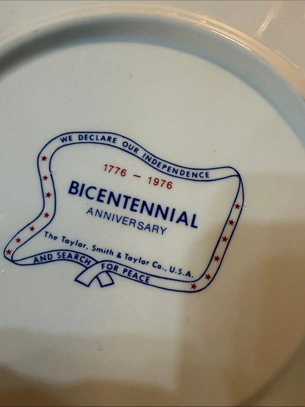 Vintage TST 1776-1976 US Bicentennial Liberty Bell Commemorative Plate GUC
